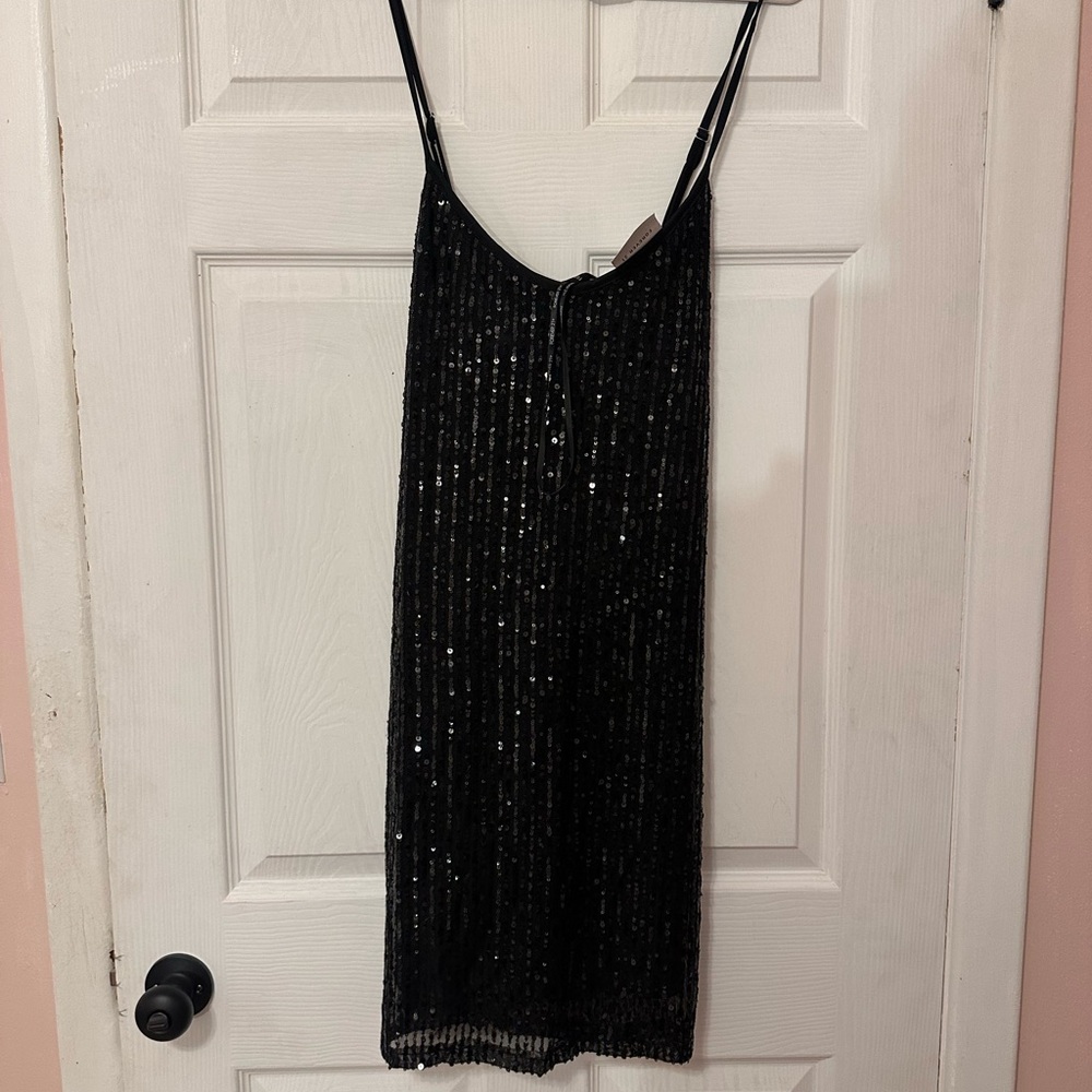 Black Sequin Dress